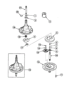 Transmission parts for Speed Queen Washer SWT620LA from AppliancePartsPros.com