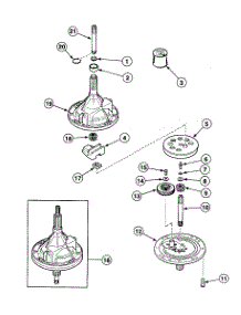 Transmission parts for Speed Queen Washer SWT621QC from AppliancePartsPros.com