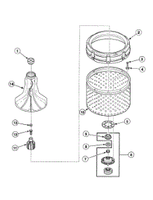 Washtub Assy parts for Speed Queen Washer SWT820QN from AppliancePartsPros.com