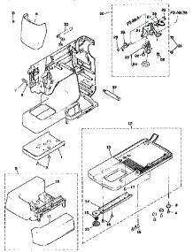 Cover And Thread Winder parts for Singer Mechanical Sewing Machine SX100 from AppliancePartsPros.com