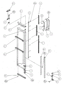 Freezer Door, Hinge, And Trim parts for Amana Side-By-Side Refrigerator SX120J-P7870122W from AppliancePartsPros.com