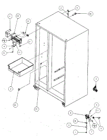 Factory Installed Ice Maker parts for Amana Side-By-Side Refrigerator SX120J-P7870122W from AppliancePartsPros.com