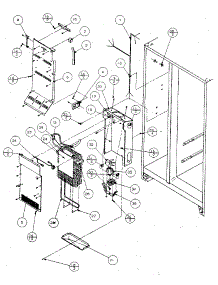 Evaporator And Air Handling parts for Amana Side-By-Side Refrigerator SX120J-P7870122W from AppliancePartsPros.com