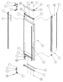 Refrigerator Door, Hinge, And Trim parts for Amana Side-By-Side Refrigerator SX120J-P7870122W from AppliancePartsPros.com