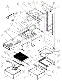 Refrigerator For Shelving And Drawers parts for Amana Side-By-Side Refrigerator SX120J-P7870122W from AppliancePartsPros.com