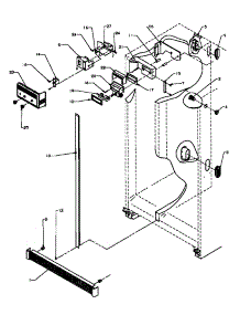 Refrigerator / Freezer Controls And Cabinet Parts parts for Amana Side-By-Side Refrigerator SX19NW-P1168702WW from AppliancePartsPros.com