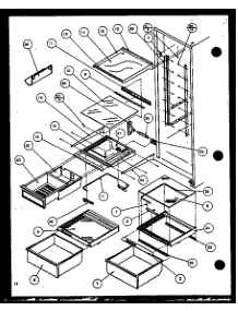 Refrigerator Shelving And Drawers (Sx22j / P1116003w) (Sx22j / P1116004w) (Sx25j / P1116205w) (Sx25j / P1116206w) parts for Amana Side-By-Side Refrigerator SX22J-P1116003W from AppliancePartsPros.com