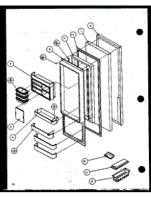 Refrigerator Door (Sx22j / P1116003w) (Sx22j / P1116004w) (Sx25j / P1116205w) (Sx25j / P1116206w) parts for Amana Side-By-Side Refrigerator SX22J-P1116004W from AppliancePartsPros.com