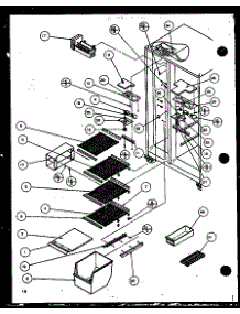 Freezer Shelving And Refrigerator Light (Sx22j / P1116003w) (Sx22j / P1116004w) (Sx25j / P1116205w) (Sx25j / P1116206w) parts for Amana Side-By-Side Refrigerator SX22J-P1116004W from AppliancePartsPros.com