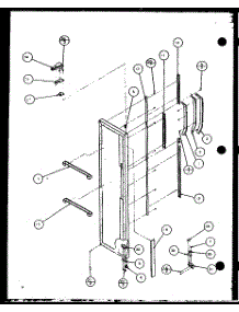 Freezer Door Hinge And Trim Parts (Sx22j / P7870118w) (Sx22j / P1104029w) (Sx25j / P7870105w) (Sx25j / P1104025w) parts for Amana Side-By-Side Refrigerator SX22J-P7870118W from AppliancePartsPros.com
