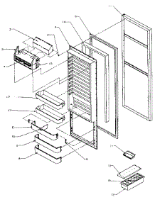Refrigerator Door parts for Amana Side-By-Side Refrigerator SX22N-P1162703W from AppliancePartsPros.com