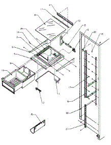 Refrigerator Shelving And Drawers parts for Amana Side-By-Side Refrigerator SX22N-P1162703W from AppliancePartsPros.com