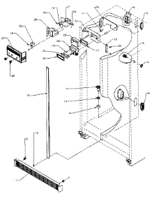 Refrigerator, Freezer Controls And Cabinet parts for Amana Side-By-Side Refrigerator SX22N-P1162703W from AppliancePartsPros.com