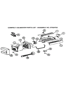 Icemaker Compact parts for Amana Side-By-Side Refrigerator SX22N-P1162703W from AppliancePartsPros.com