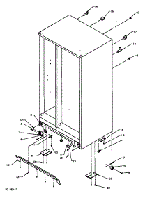 Drain And Rollers parts for Amana Side-By-Side Refrigerator SX22NW-P1162703WW from AppliancePartsPros.com