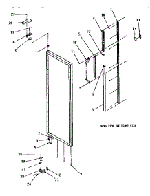 Door Hinge & Trim (Ref) parts for Amana Side-By-Side Refrigerator SX22SW-P1190201WW from AppliancePartsPros.com