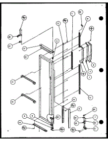 Freezer Door Hinge And Trim Parts (Sx25h / P7836005w) (Sxp25h / P7836006w) (Sx22h / P7836015w) (Sxp22h / P7836016w) (Sxp25h / P7836034w) parts for Amana Side-By-Side Refrigerator SX25H-P7836005W from AppliancePartsPros.com