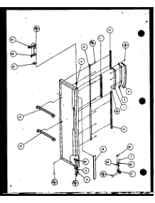 Freezer Door Hinge And Trim Parts (Sx22j / P1116003w) (Sx22j / P1116004w) (Sx25j / P1116205w) (Sx25j / P1116206w) parts for Amana Side-By-Side Refrigerator SX25J-P1116205W from AppliancePartsPros.com