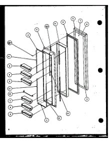 Freezer Door (Sx22j / P1116003w) (Sx22j / P1116004w) (Sx25j / P1116205w) (Sx25j / P1116206w) parts for Amana Side-By-Side Refrigerator SX25J-P1116205W from AppliancePartsPros.com