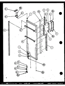 Refrigerator Door Hinge And Trim Parts (Sx22j / P1116003w) (Sx22j / P1116004w) (Sx25j / P1116205w) (Sx25j / P1116206w) parts for Amana Side-By-Side Refrigerator SX25J-P1116205W from AppliancePartsPros.com