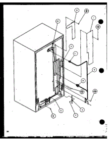 Cabinet Back (Sx22j / P1116003w) (Sx22j / P1116004w) (Sx25j / P1116205w) (Sx25j / P1116206w) parts for Amana Side-By-Side Refrigerator SX25J-P1116205W from AppliancePartsPros.com