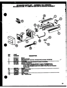 Ice Maker (Ic4n / P1110801w) parts for Amana Side-By-Side Refrigerator SX25J-P1116206W from AppliancePartsPros.com