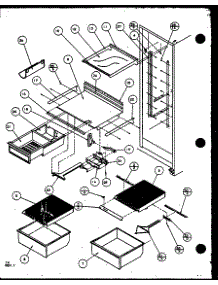 Refrigerator Shelving And Drawers (Sx19mw / P1121302ww) (Sx19ml / P1121302wl) parts for Amana Side-By-Side Refrigerator SX25MW-P1120705WW from AppliancePartsPros.com