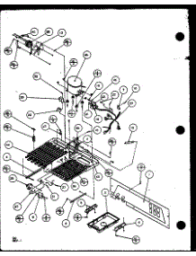 Machine Compartment - Panasonic Compressor (Sx19mw / P1121302ww) (Sx19ml / P1121302wl) (Sx22ml / P1120604wl) (Sx22mg / P1120604wg) (Sx22mw / P1120603ww) (Sx22mw / P1120604ww) (Sx22ml / P1120603wl) (Sx22mg / P1120603wg) (Sx25mw / P1120705ww) (Sx25m2w / P1154902ww) (Sx25ml / P11 parts for Amana Side-By-Side Refrigerator SX25MW-P1120705WW from AppliancePartsPros.com