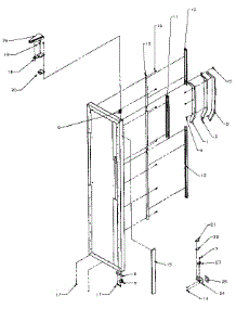 Freezer Door Hinge And Trim parts for Amana Side-By-Side Refrigerator SX25N-P1162704W from AppliancePartsPros.com
