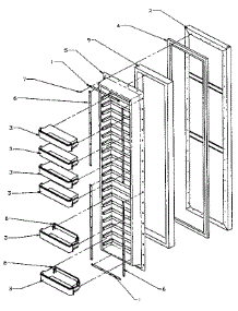 Freezer Door parts for Amana Side-By-Side Refrigerator SX25N-P1162704W from AppliancePartsPros.com