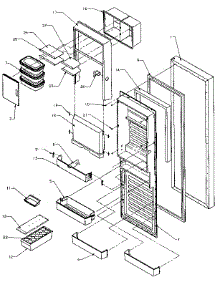 Refrigerator Door parts for Amana Side-By-Side Refrigerator SX25N-P1162704W from AppliancePartsPros.com