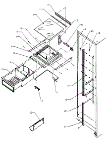 Refrigerator Shelving And Drawers parts for Amana Side-By-Side Refrigerator SX25N-P1162704W from AppliancePartsPros.com