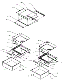 Refrigerator Shelving And Drawers parts for Amana Side-By-Side Refrigerator SX25N-P1162704W from AppliancePartsPros.com