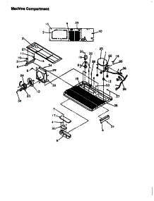 Machine Compartment parts for Amana Side-By-Side Refrigerator SX25S-P1198902WL from AppliancePartsPros.com