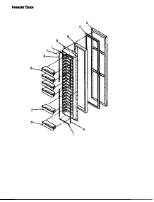 Freezer Door parts for Amana Side-By-Side Refrigerator SX25S-P1198902WW from AppliancePartsPros.com