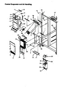 Freezer Evaporator And Air Handling parts for Amana Side-By-Side Refrigerator SX25S-P1198902WW from AppliancePartsPros.com