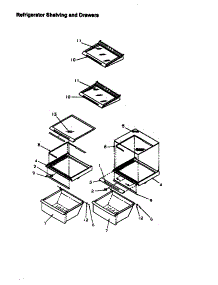 Refrigerator Shelving And Drawers parts for Amana Side-By-Side Refrigerator SX25SL-P1190206WL from AppliancePartsPros.com
