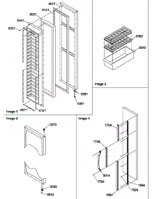 Freezer Door And Accessories parts for Amana Side-By-Side Refrigerator SX322S2L-P1307302W from AppliancePartsPros.com