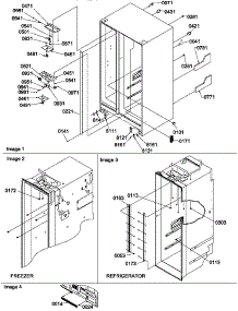 Cabinet Parts And Toe Grille parts for Amana Side-By-Side Refrigerator SX322S2L-P1307302W from AppliancePartsPros.com