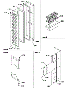 Freezer Door And Accessories parts for Amana Side-By-Side Refrigerator SX322S2L-P1307302WL from AppliancePartsPros.com