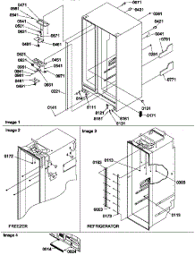Cabinet Parts And Toe Grille parts for Amana Side-By-Side Refrigerator SX322S2L-P1307302WL from AppliancePartsPros.com