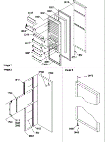 Refrigerator Door parts for Amana Side-By-Side Refrigerator SX322S2L-P1307303WL from AppliancePartsPros.com