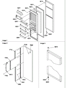 Refrigerator Door parts for Amana Side-By-Side Refrigerator SX322S2W-P1307302W from AppliancePartsPros.com
