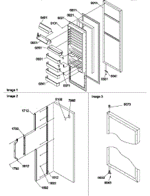 Refrigerator Door parts for Amana Side-By-Side Refrigerator SX322S2W-P1307302WW from AppliancePartsPros.com