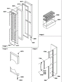 Freezer Door And Accessories parts for Amana Side-By-Side Refrigerator SX322S2W-P1313801WW from AppliancePartsPros.com