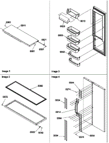 Refrigerator Door & Door Trim And Handles parts for Amana Side-By-Side Refrigerator SX522VW-P1320501WW from AppliancePartsPros.com