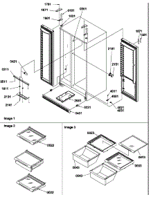 Refrigerator / Freezer Lights, Hinges, And Shelving Assy parts for Amana Side-By-Side Refrigerator SX522VW-P1320501WW from AppliancePartsPros.com