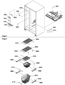 Freezer Shelves And Lights parts for Amana Side-By-Side Refrigerator SX522VW-P1320501WW from AppliancePartsPros.com