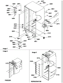 Cabinet Parts & Toe Grille parts for Amana Side-By-Side Refrigerator SX522VW-P1320501WW from AppliancePartsPros.com