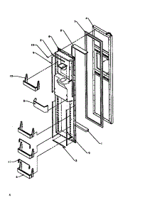 Freezer Door parts for Amana Side-By-Side Refrigerator SXD19NL-P1168802WL from AppliancePartsPros.com